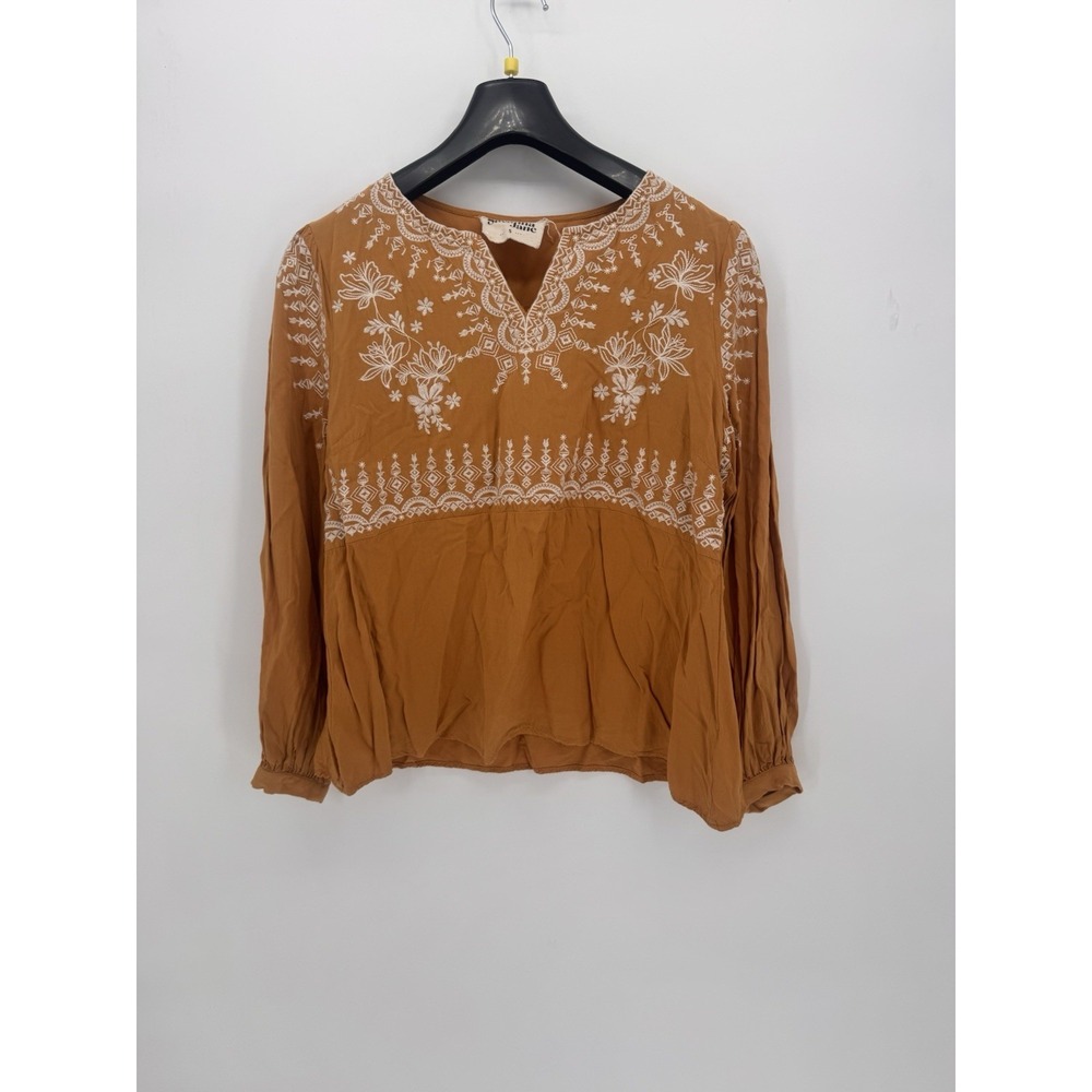 Savanna Jane Coastal Cowgirl Embroidered Top Women Size S Boho Cottagecore